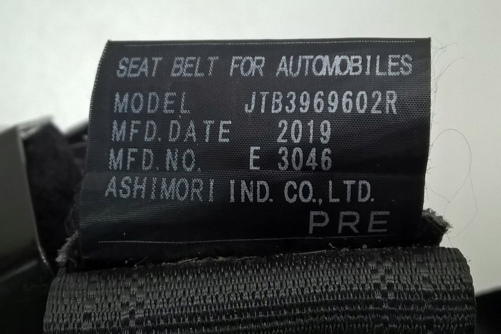 фото №10, Mazda 3 iv bp 2018- pas безпеки праві зад оригінальний номер eu jtb3969602r bden rh