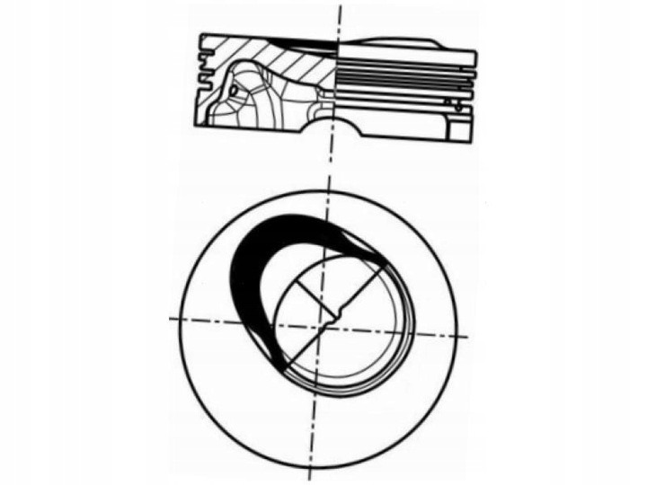 фото №2, Поршень vw golf vi mk6 1.2 plus 1.2 beetle 1.2 polo v mk5 1.2