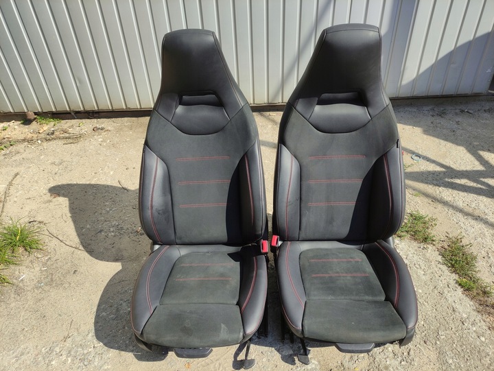 фото №6, Mercedes w177 amg сидіння червона nić алькантара