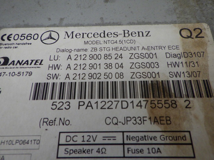 фото №5, Mercedes w212 рестайлінг радіо cd оригінальні a2129008524