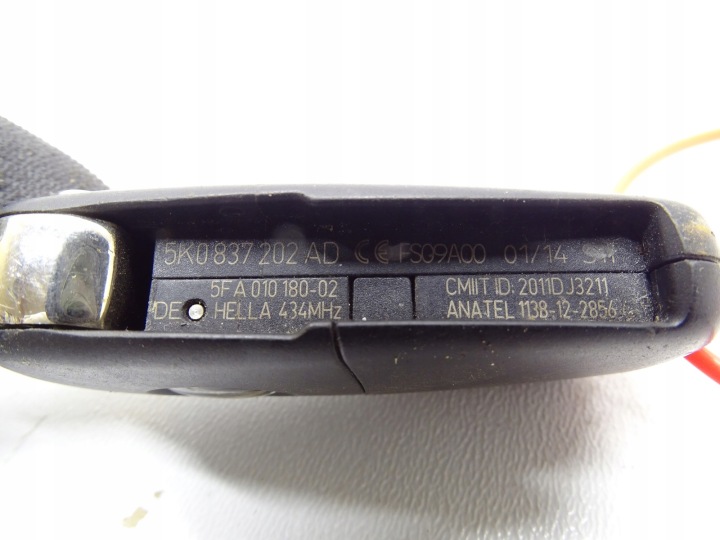 фото №10, Замок запалювання ключ 6r0905851b 5k0837202ad 434 mhz polo iv ibiza iv fabia ii