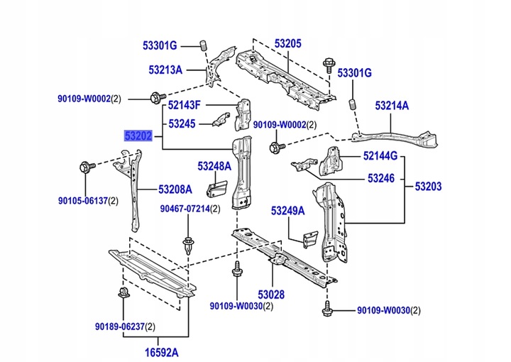 фото №1, Corolla e21 19-26 kom hb усилитель переднее pas p