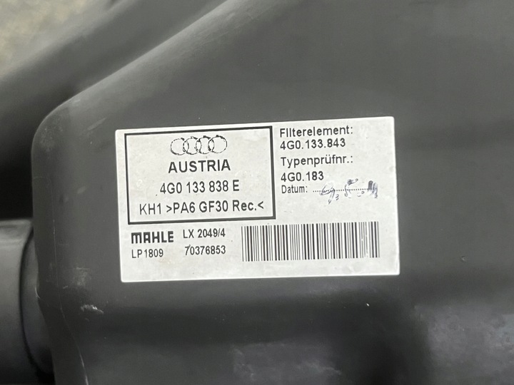 фото №16, Audi a7 c7 s line 3.0 tdi корпус фильтра воздуха оригинал европа