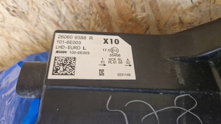 фото №6, Лампа перед ліва renault zoe i 1 рестайлінг led pure vision 260609388r 1006e003