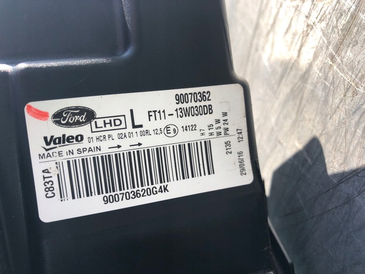 фото №13, Ford transit connect ii mk2 лампа левый перед левая