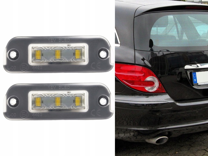 фото №11, Led номерного знака подсветка do mercedes r-class w251 2006-2011 r350 r500 r450