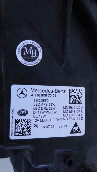 фото №13, Mercedes cla 118 w118 фара передняя правая (правая фара, головной свет) фара правое multibeam led