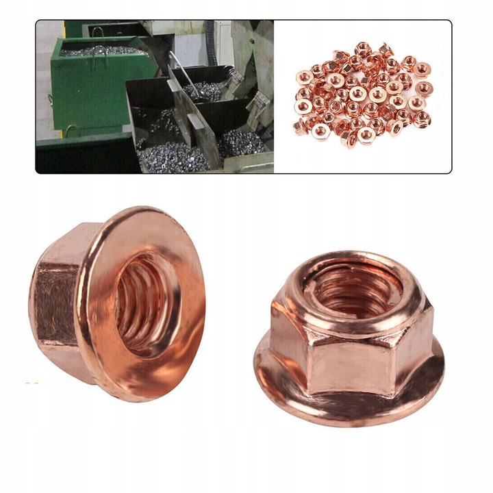 фото №8, Гайка коллектора выпускного медная m8 55szt