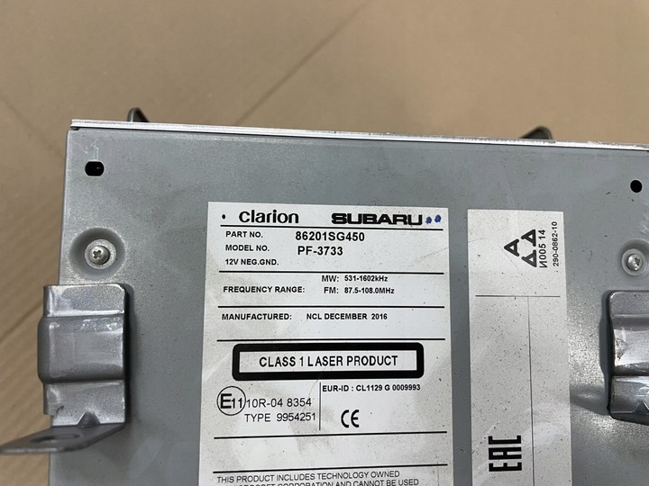 фото №7, Радио cd clarion 86201sg450 pf-3733 subaru forester 4 iv sj 12-18r