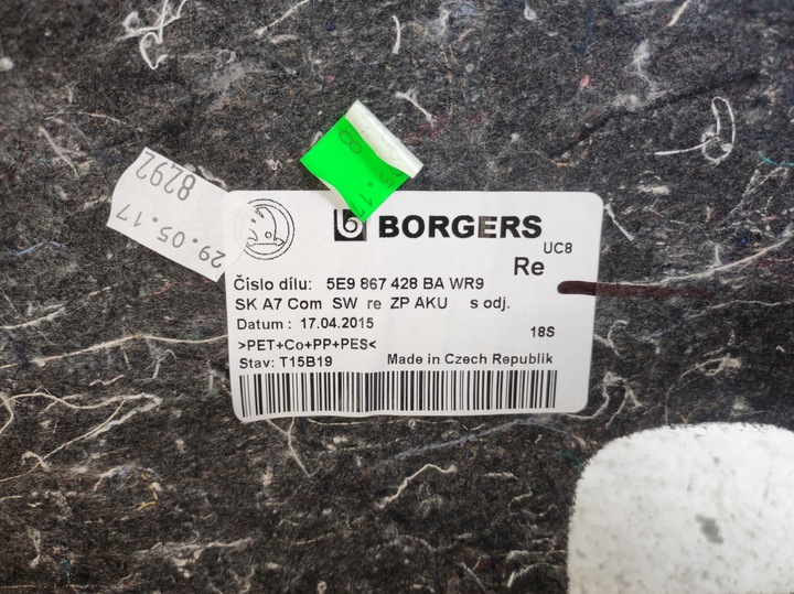 фото №8, Боковина обивка багажника правый зад octavia iii 3 рестайлинг универсал