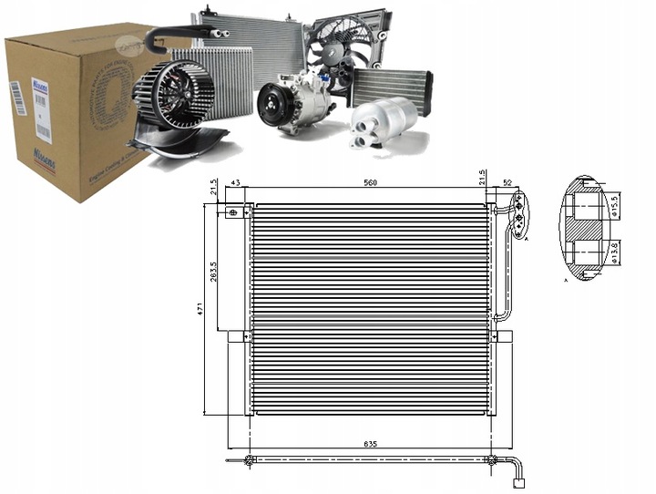 фото №1, Nissens конденсатор радіаторів кондиціонера 171134004