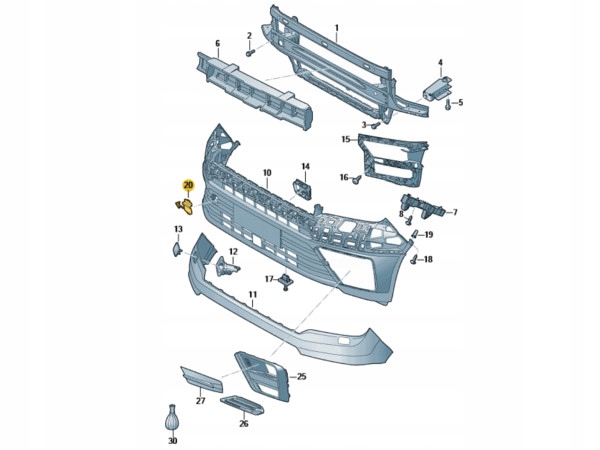 фото №4, Заглушка накладка фаркоп перед vw crafter sy sz sx