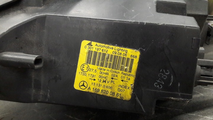 фото №13, A1698200861 фара правий mercedes w169 06r