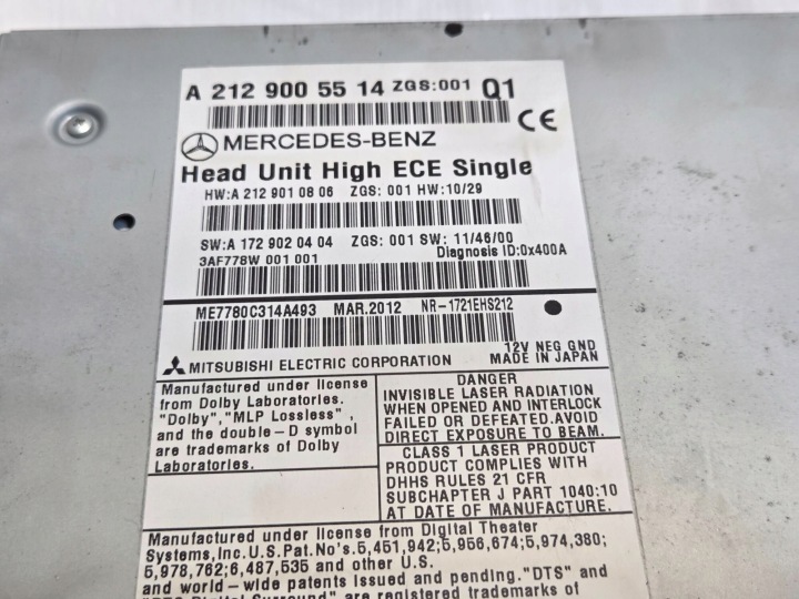 фото №9, Магнитола считыватель cd навигации mercedes w212 a2129005514