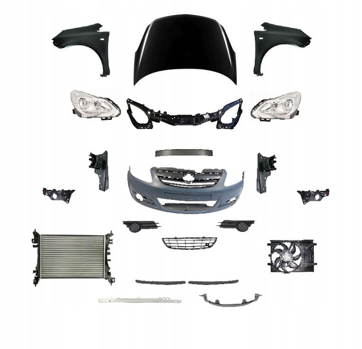 фото №1, Corsa d 06-11 перед капот бампер pas крыло