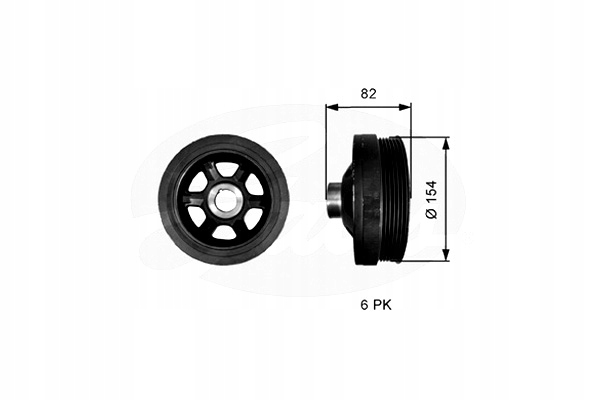 фото №1, Колесо ременное вала коленчатого mercedes c cl203 c t-model s202 c t-model