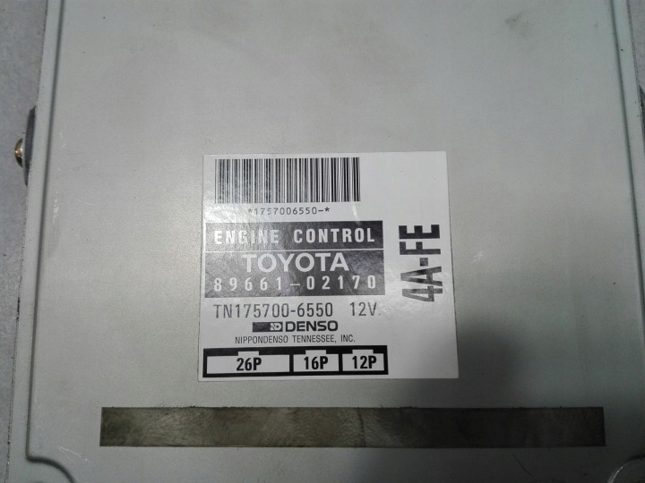 фото №4, Блок керування двигуном (ecu) toyota corolla vii e10 1.6 16v 89661-02170