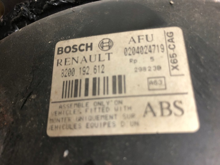 фото №5, Підсилювач гальма педалі clioii 0204024719, 8200192612