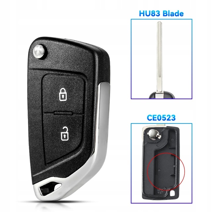 фото №1, Modified remote key shell case for peugeot 207 307 308 406 407 607 8 23691