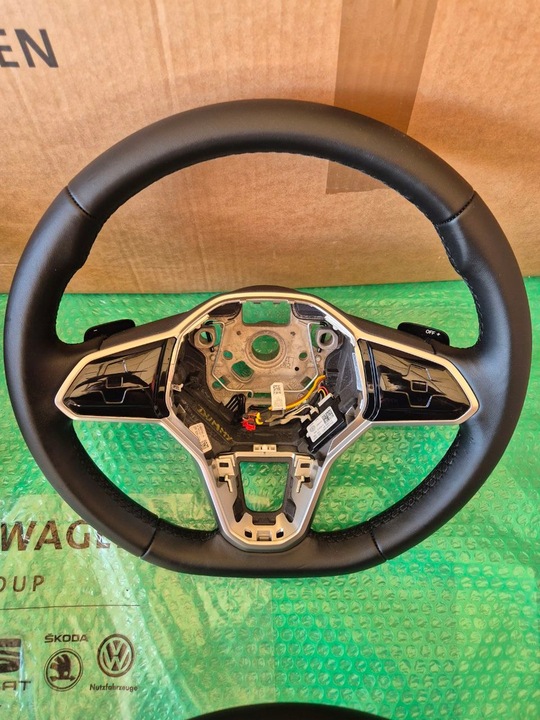 фото №9, Руль виртуальный сенсорная с подогревом touareg iii 760419089r / 089m + лепестки