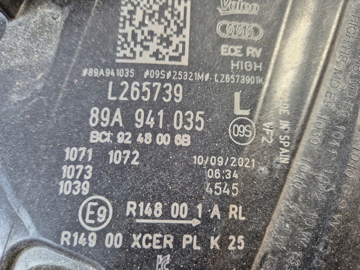 фото №9, Лампа ліва перед matrix 89a941035 audi q4 e-tron