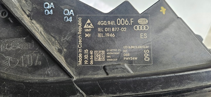 фото №9, Pr комплектний ксенон led audi a6 c7 4g0941006f ідеал