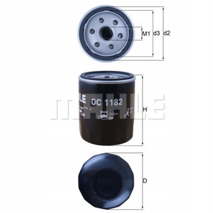 фото №1, Фільтр масла knecht oc 1182 mazda mazda