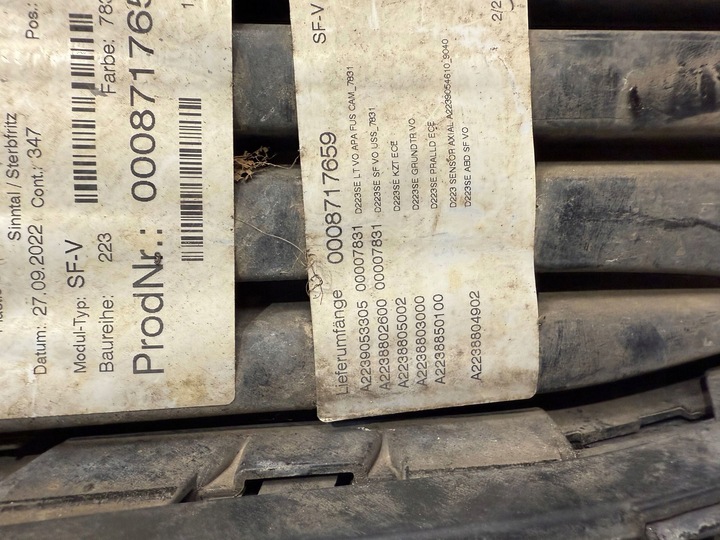 фото №12, Mercedes-benz s w223 бампер переднее