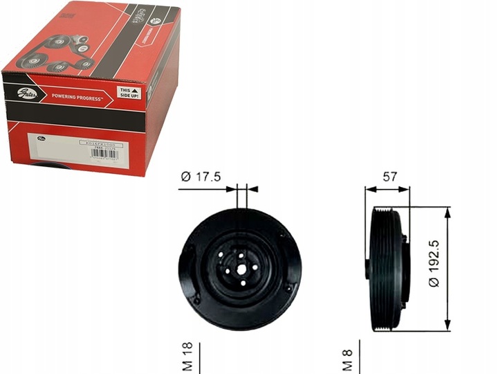 фото №1, Колесо ременное вала коленчатого volvo 850 s70 s80 i v70