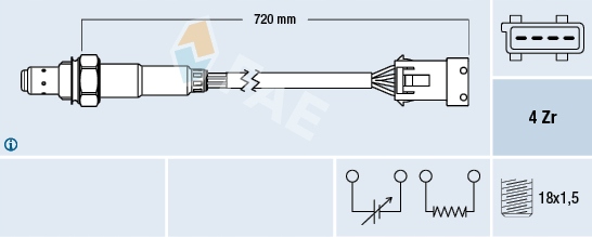 фото №2, Лямбда-зонд fae 77280 1628lp