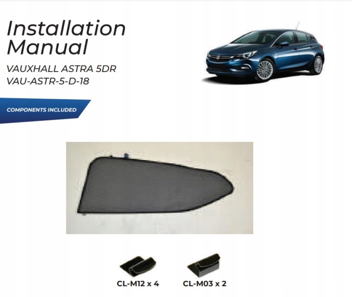 фото №13, Шторки стёкла боковые opel astra k 5d 16- защитные накладки ролеты солнцезащитный