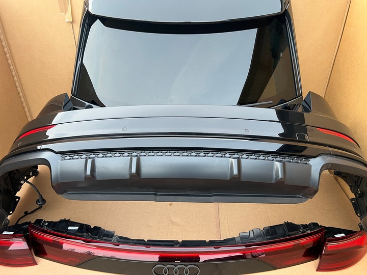 фото №11, Audi q8 4m8 s-line рестайлинг комплектный зад лампы animacja бампер крышка выхлоп