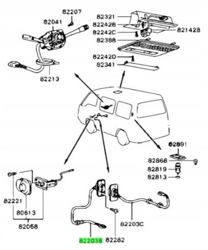 фото №6, Датчик, контакт дверь зад mitsubishi delica l300 оригинальный номер mb434270