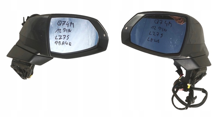 фото №5, Audi q7 4m sq7 lz7s зеркало правые левая 12 pin европа идеальное состояние