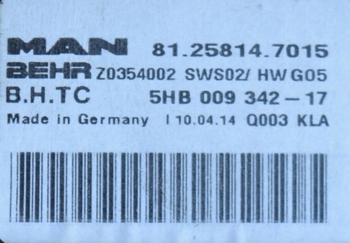 фото №5, Блок керування нагрівача man 81.25814.7015