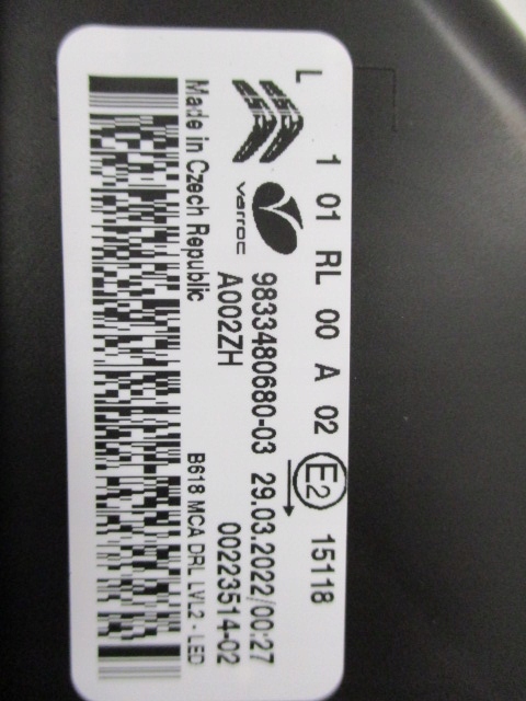 фото №13, C3 iii рестайлинг лампа движения дневного led левая новая