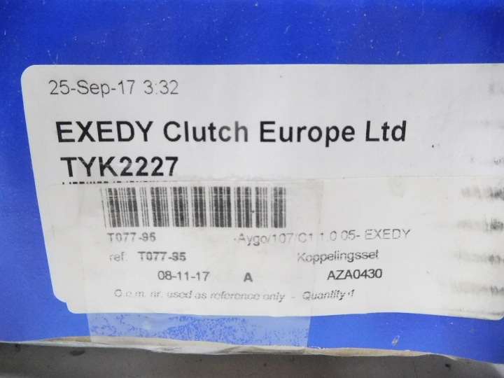фото №16, Комплект сцепления toyota aygo i 1.0 05-14 tyk2227