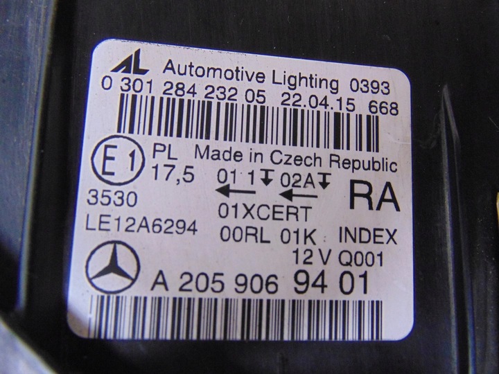 фото №15, Лампа правая перед mercedes w205 a2059069401 европа