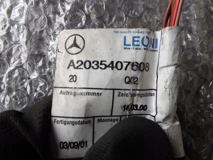 фото №5, Mercedes c клас w203 джгут установка двері правий лівий перед a2035407608