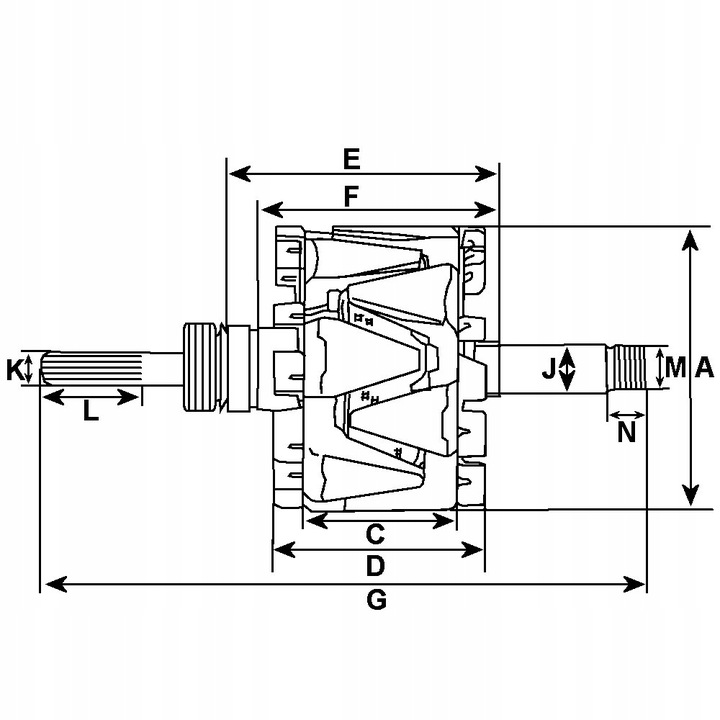 фото №3, Ротор do генератора valeo 120a amper