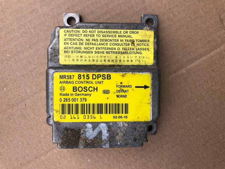 фото №1, Датчик модуль подушка безопасности mitsubishi space star mr587815