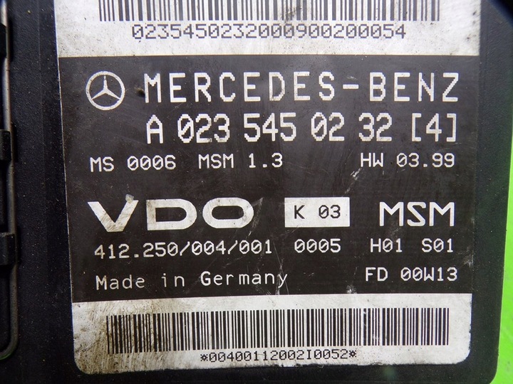 фото №10, Mercedes a класс 160 блок управления компьютер двигателя расходомер a1661401700