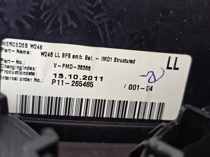 фото №12, Планка захист dekor консолі w панель приладів панелі mercedes w246 b led