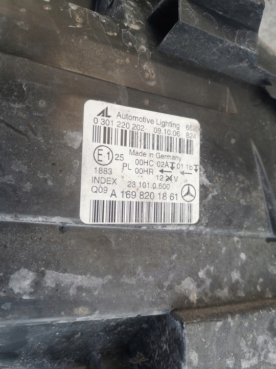 фото №7, Mercedes b клас w245 x245 05-11 2005-2011 лампа фара правий al оригінал