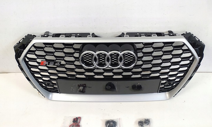 фото №10, Rs4 решітка радіатора бампера решітка радіатор audi a4 b9 2015-19 s-line pdc срібний
