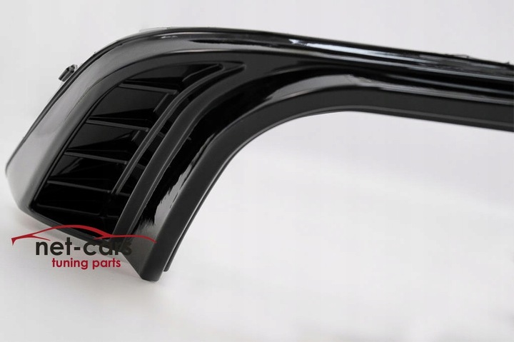 фото №12, Диффузор спойлер накладка audi a5 b9 f5 16-19 чёрный блеск бампер s line