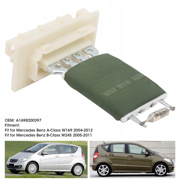 фото №13, Резистор вентилятор a1698200397 mercedes a b клас w169 w245