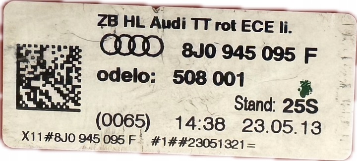 фото №9, Лампа левая зад do audi tt 8j3 08.06- 8j0945095f