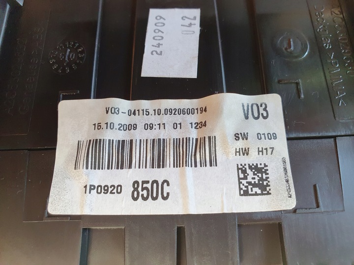 фото №14, Спидометр манометр дисплей 1.8 tsi автомат seat altea xl 10r рестайлинг 1p0920850c
