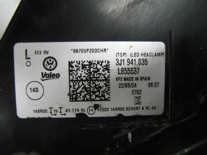 фото №11, Vw passat b9 полный led идеальная лампа передняя левая 3j1941035 nr72